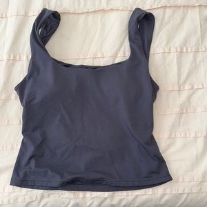 Fabletics Gray Cropped Athletic Tank- Size Medium